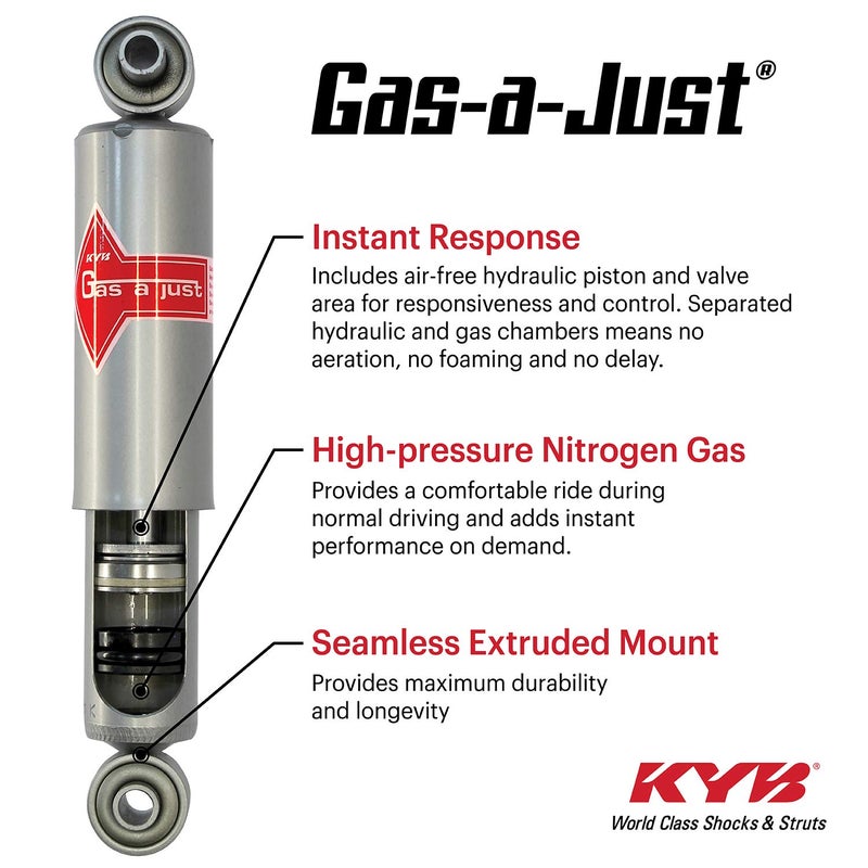 KYB 553389 Gas-a-Just Gas Shock, Silver - Image 5